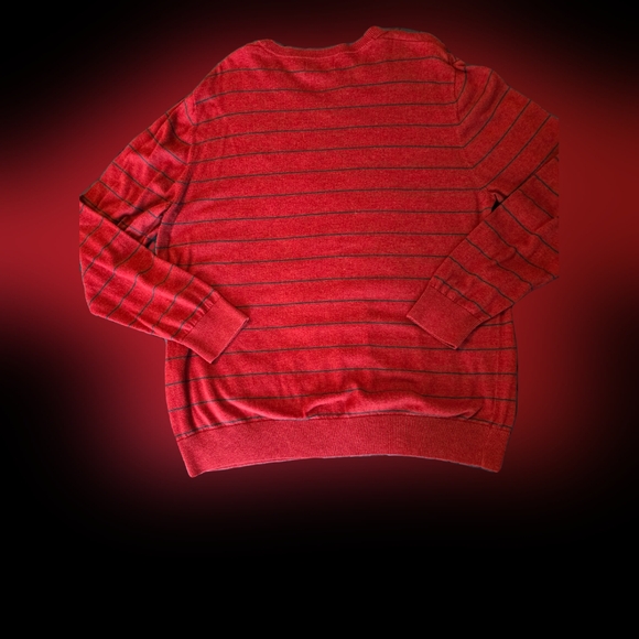 EUC Nautica wine and navy striped sweater sz XL - Picture 2 of 5